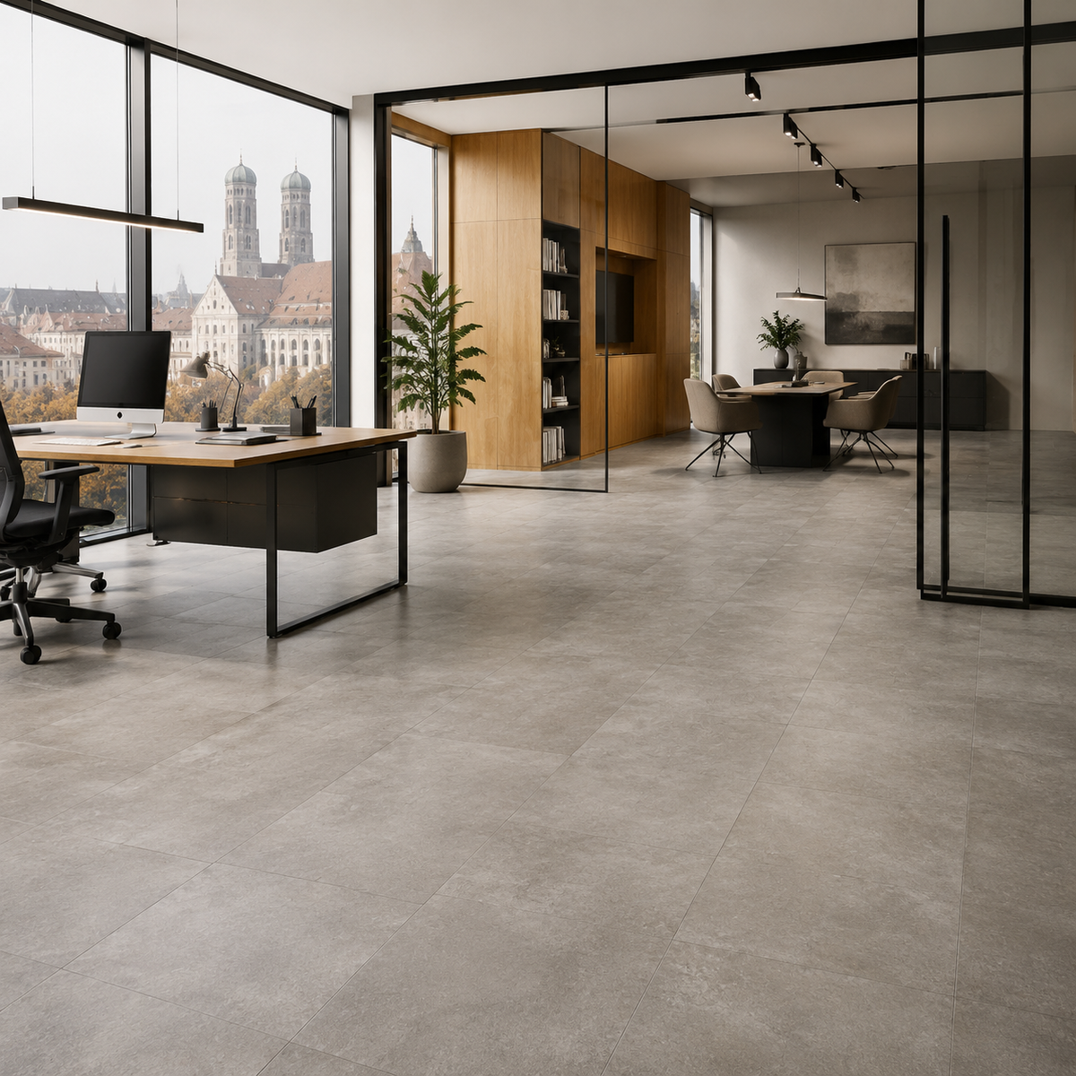 LVT 2,5 mm Klebevinyl verlegt in der Variante Dolomit, Vinylboden