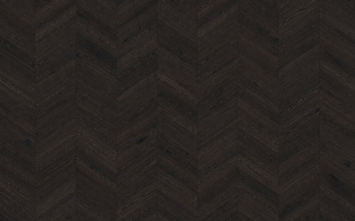 Eiche Chevronparkett 60° mit Rubio Monocoat Intense Black geölt