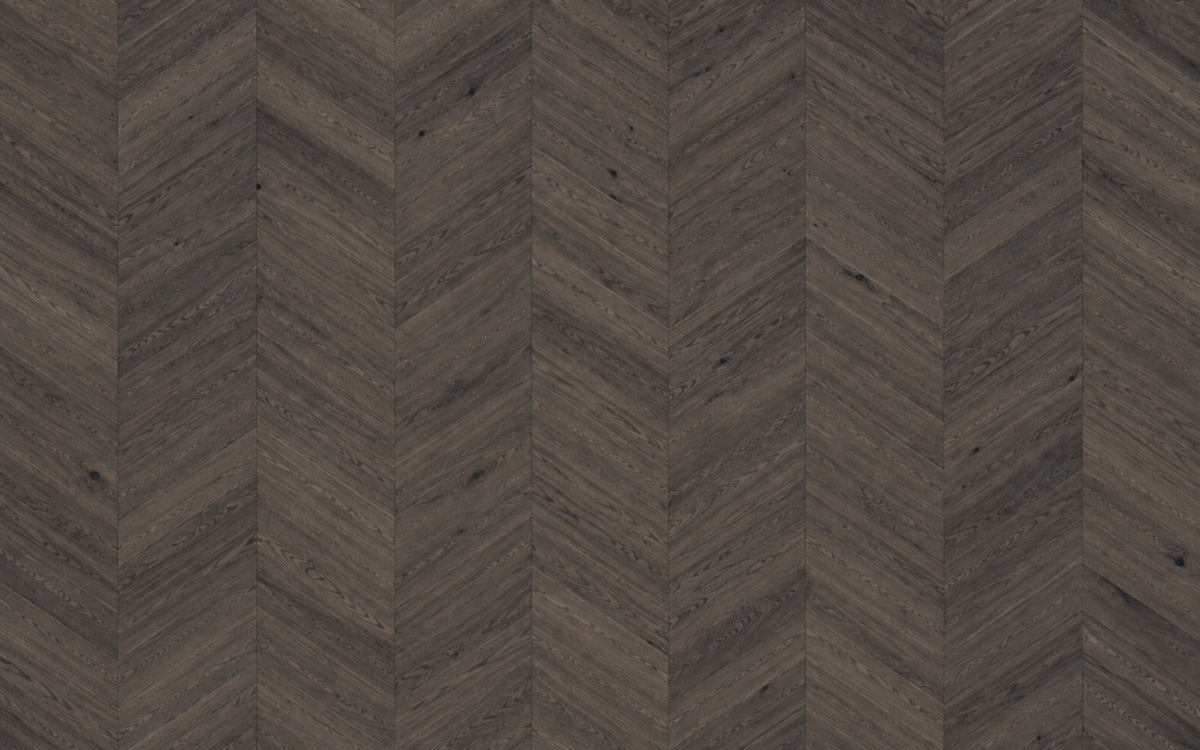 Eiche Chevronparkett 60° mit Rubio Monocoat Charcoal geölt